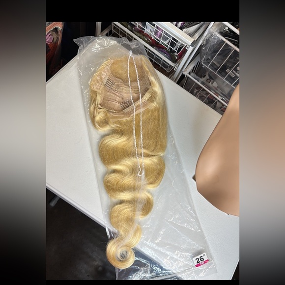 Lot 2104 ❤️NEW 100% Human Hair Lace front wig 4x4 Deep Wave wig 26” - Picture 5 of 5